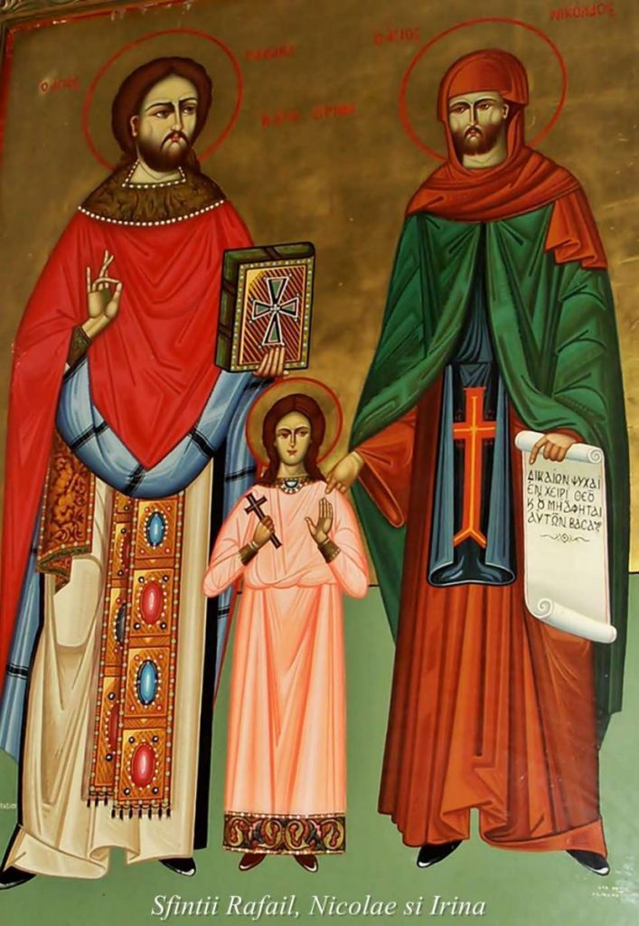 Sfinții Rafail, Nicolae și Irina au vindecat tumora unei femei care li s-a rugat